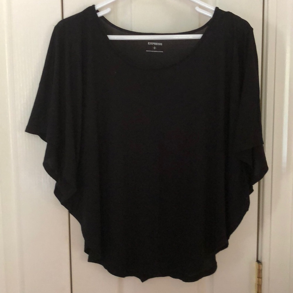 Express Black Flowy Top Size Small